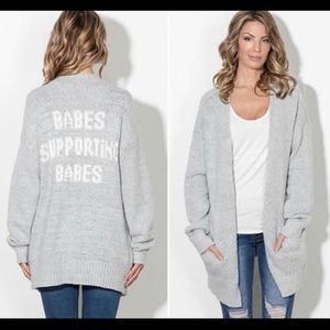Brunette the label babes supporting babes cardigan